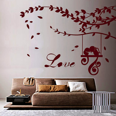 66% OFF on DeStudio DeStudio Love Parrots Two Wall Stickers Size SMALL WALL STICKER Sticker
