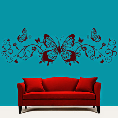 87% OFF on DeStudio Butterflies N Swirls Two Size Tiny Wall Sticker