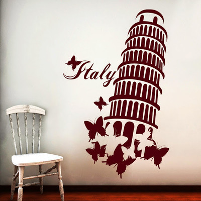 87% OFF on DeStudio Leaning Tower Two Size Tiny Wall Sticker