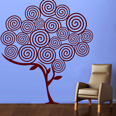 50% OFF on DeStudio DeStudio Swirl Tree New One Wall Stickers Size GIANT WALL STICKER Sticker