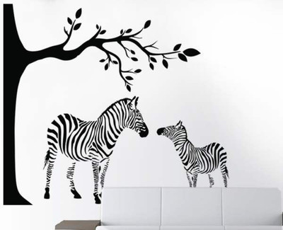 37% OFF on Hoopoe Decor Zebra in jungle Wall Sticker Pack of 1 37% OFF on Hoopoe Decor Zebra in jungle Wall Sticker Pack of 1