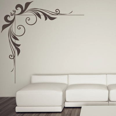 44% OFF on DeStudio Corner Floral Decorative Embellishment Size Tiny Wall Sticker
