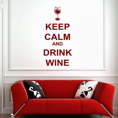 50% OFF on DeStudio DeStudio Keep Calm And Drink Wine Wall Stickers Size MEGA WALL STICKER Sticker
