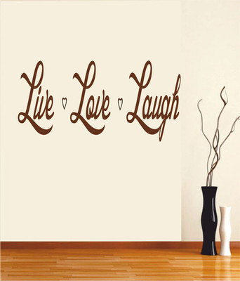 50% OFF on Ritzy Love Life Laugh Living Room Wall Quotes Wall Decal Sticker