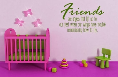 80% OFF on DeStudio DeStudio Friends Are Angels One Wall Stickers Size SUPER WALL STICKER Sticker