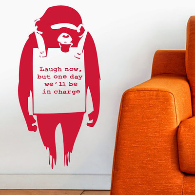 50% OFF on DeStudio Monkey Laugh Win Job Animals Wall Sticker Sticker