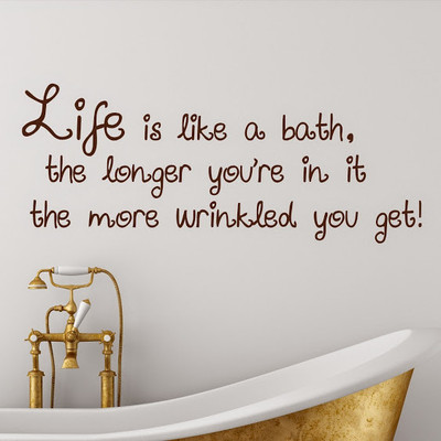 50% OFF on DeStudio Life Funny One Color Brown Size 150 X 60 Cms Wall Sticker