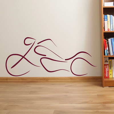 50% OFF on DeStudio Motorbike Flames Abstact Decal Wall Sticker Sticker