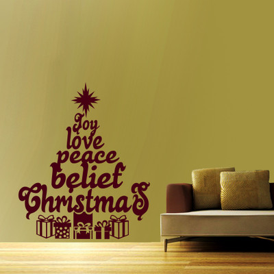 40% OFF on Creative Width Decor Joy Love Peace And Christmas Vinyl Sticker Sticker Pack of 1