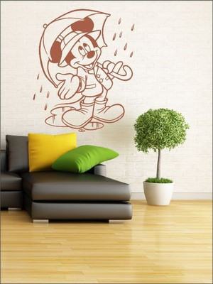 Wall1ders Micky In The Rain PVC Vinyl Sticker Pack of 1 Wall1ders Micky In The Rain PVC Vinyl Sticker Pack of 1