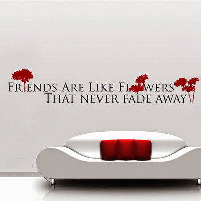 87% OFF on DeStudio Friends Are Like Flowers Size Tiny Wall Sticker