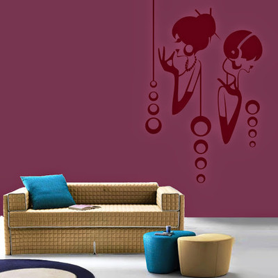 66% OFF on DeStudio DeStudio Ladies Corner Two Wall Stickers Size SMALL WALL STICKER Sticker