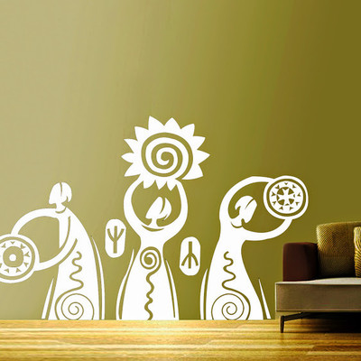 50% OFF on DeStudio DeStudio Dancing Tribals One Wall Stickers Size GIANT WALL STICKER Sticker