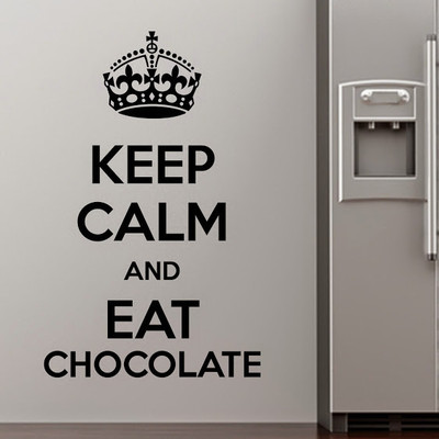50% OFF on DeStudio Chocolate Keep Calm Eat Food Decal Home Wall Sticker Sticker