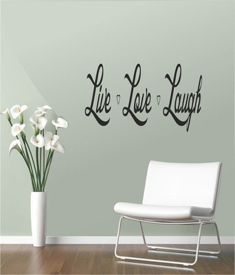 50% OFF on Ritzy Love Life Laugh Living Room Wall Quotes Wall Decal Sticker
