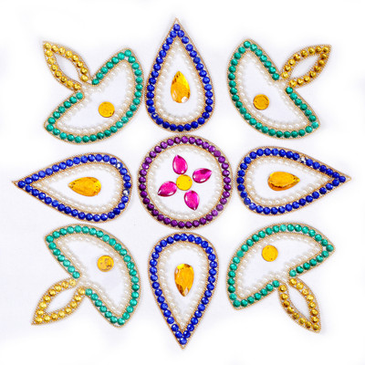 63% OFF on Amba Handicraft Red Char Deep Rangoli Acrylic Sheet Sticker