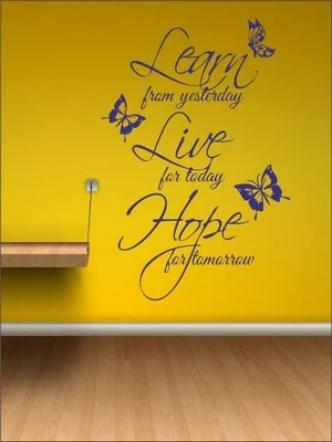71% OFF on Wall1ders Learn Live Hope PVC Vinyl Sticker Pack of 1