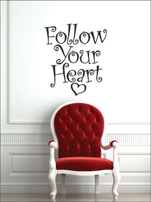 80% OFF on Wall1ders Follow Your Heart PVC Vinyl Sticker Sticker Pack of 1