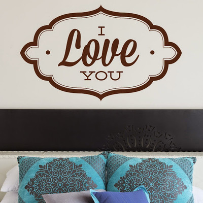 50% OFF on DeStudio Love You Border Ornamental Wallart Home Color Brown Size 150 X 60 Cms Wall Sticker