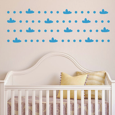 44% OFF on DeStudio Clouds Pattern Sky Water Drops Rain Decal Home Wall Sticker Sticker