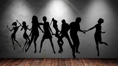 74% OFF on Decor Kafe Decal Style Dancing Peoples Small Size-30*13 Inch Color - Black Vinyl Film Sticker Pack of 1 74% OFF on Decor Kafe Decal Style Dancing Peoples Small Size-30*13 Inch Color - Black Vinyl Film Sticker Pack of 1