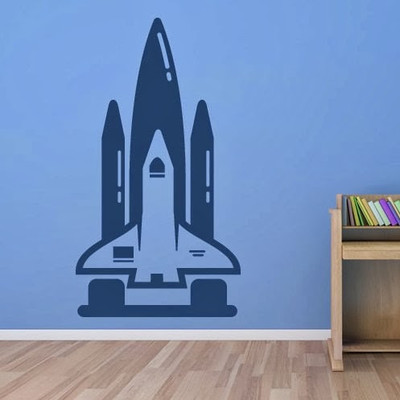 44% OFF on DeStudio Rocket Planet Decorative Size Tiny Wall Sticker