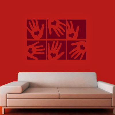 50% OFF on DeStudio DeStudio Love Hands Two Wall Stickers Size MEGA WALL STICKER Sticker