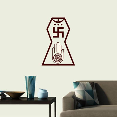 Chipakk Jai Jinendra - Maroon Medium Pigmented Polyvinyl Films Imported Sticker