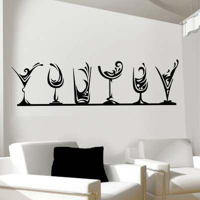 40% OFF on Creative Width Decor Glasses Vinyl Sticker Sticker Pack of 1