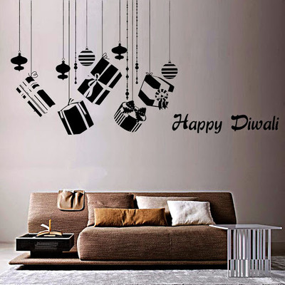 50% OFF on DeStudio DeStudio Happy Diwali Wall Stickers Size JUMBO WALL STICKER Sticker