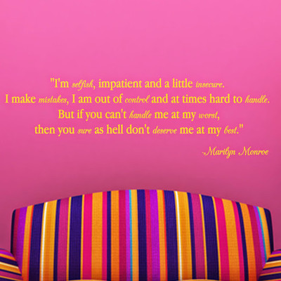 50% OFF on DeStudio Marilyn Monroe Quote Motivational Quote Decal Wall Sticker Sticker