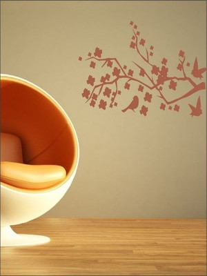 82% OFF on Wall1ders Branches with Two Birds PVC Vinyl Sticker Sticker Pack of 1