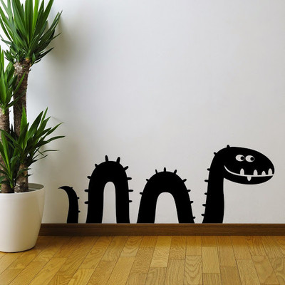 50% OFF on DeStudio Silhouette Snake Monster Color Black Size 135 X 60 Cms Wall Sticker
