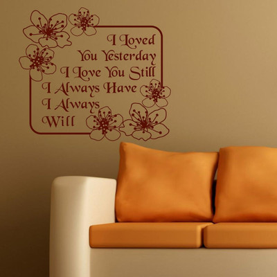 Chipakk Love Quote Decal Pigmented Polyvinyl Sticker