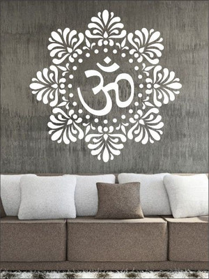 80% OFF on Wall1ders Floral Om PVC Vinyl Sticker Sticker Pack of 1