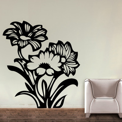 50% OFF on DeStudio DeStudio Mystique Flowers One Wall Stickers Size JUMBO WALL STICKER Sticker