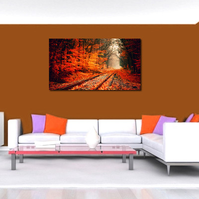 50% OFF on 999store Train Track in the Forest Vinyl Home Decor PVC Wall 91 Cms x 61 Cms Paper Sticker