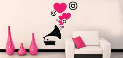 51% OFF on Hoopoe Decor Gramophone Wall Sticker Pack of 1