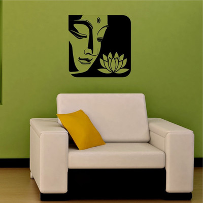 Chipakk Buddha 2- Black Medium Pigmented Polyvinyl Films Imported Sticker