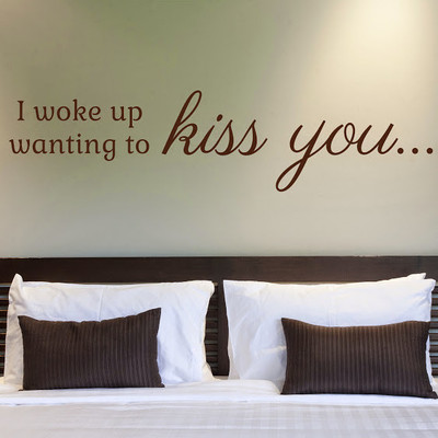50% OFF on DeStudio Morning Quote Kiss Love Wallart Color Brown Size 135 X 60 Cms Wall Sticker