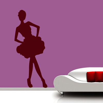 87% OFF on DeStudio Dancing Girl Two Size Tiny Wall Sticker