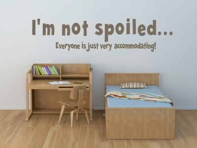 62% OFF on DeStudio DeStudio I'm Not Spoiled One Wall Stickers Size MEDIUM WALL STICKER Sticker