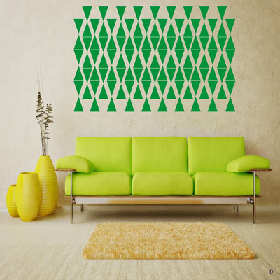 41% OFF on DeStudio Victorian Colors Triangle Color Green Size 90cms X 60 Cms Wall Sticker