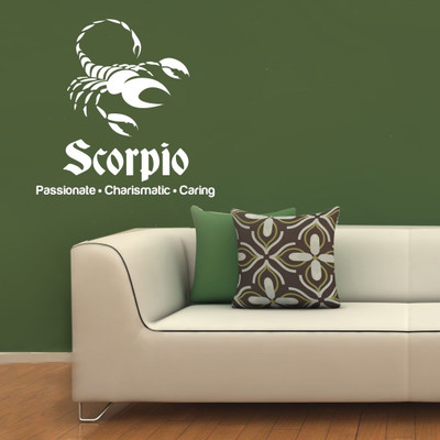 Chipakk Scorpio Zodiac Decal - White-M Pigmented Polyvinyl Films Imported Sticker