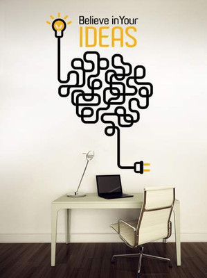 45% OFF on Hoopoe Decor Believe in your idea Wall Sticker Pack of 1