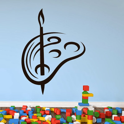 73% OFF on DeStudio DeStudio Brush And Easel Classroom Wall Stickers Size MEDIUM WALL STICKER Sticker