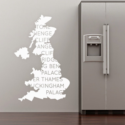 50% OFF on DeStudio Uk United Kingdom Location Places Decal Home Wall Sticker Sticker