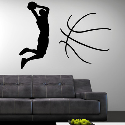 Decor Kafe Man On Football Self Adhesive Wall Decal Small Size-27*20 Inch Color - Black Wall Sticker Sticker (Pack Of 1)