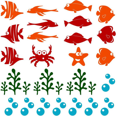 25% OFF on Chipakk Kids Aqua Theme 01 Decal Pigmented Polyvinyl Sticker