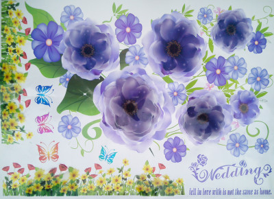 Pindia Wedding Flower Design Wall Sticker Pindia Wedding Flower Design Wall Sticker